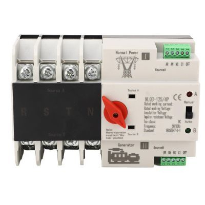 PGMTDEFXJO Electrical Selector Switch Easy Installation AC 110V 80A Fast Switching 4P Dual Power Automatic Transfer Switch PC for