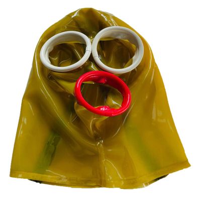AiCc stylists Transparent Blown Latex Mask Ring Eyes Mouth Mix Color Cosplay Party Hood Halloween (Customized)