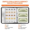 JUNDUN 5200 Coin Collection Book 300 Pockets Fireproof Coin Albums for Collectors & 36 Sleeves Paper Money Binder Holder with Aluminum Foil Lining for Coin, Currency,Bill,Quarter and Stamp view 4