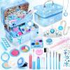 INNOCHEER Kids Makeup Kit for Girl Toys, Frozen Toys for Girls Makeup Kit, Washable Make Up for Kids Double Layer, Frozen Makeup for Little Girls, Gifts Toys for 3 4 5 6 7 8 9 10 11 12+ Year Old Girls view 1