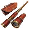 Antiqu Brass Designer Telescope Marine Handheld Spyglass Telescope Binoculars 17.5 Inch Vintage Style With Lather Box Best for Gift (VBGF) view 1