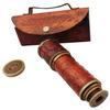 Antiqu Brass Designer Telescope Marine Handheld Spyglass Telescope Binoculars 17.5 Inch Vintage Style With Lather Box Best for Gift (VBGF) view 4