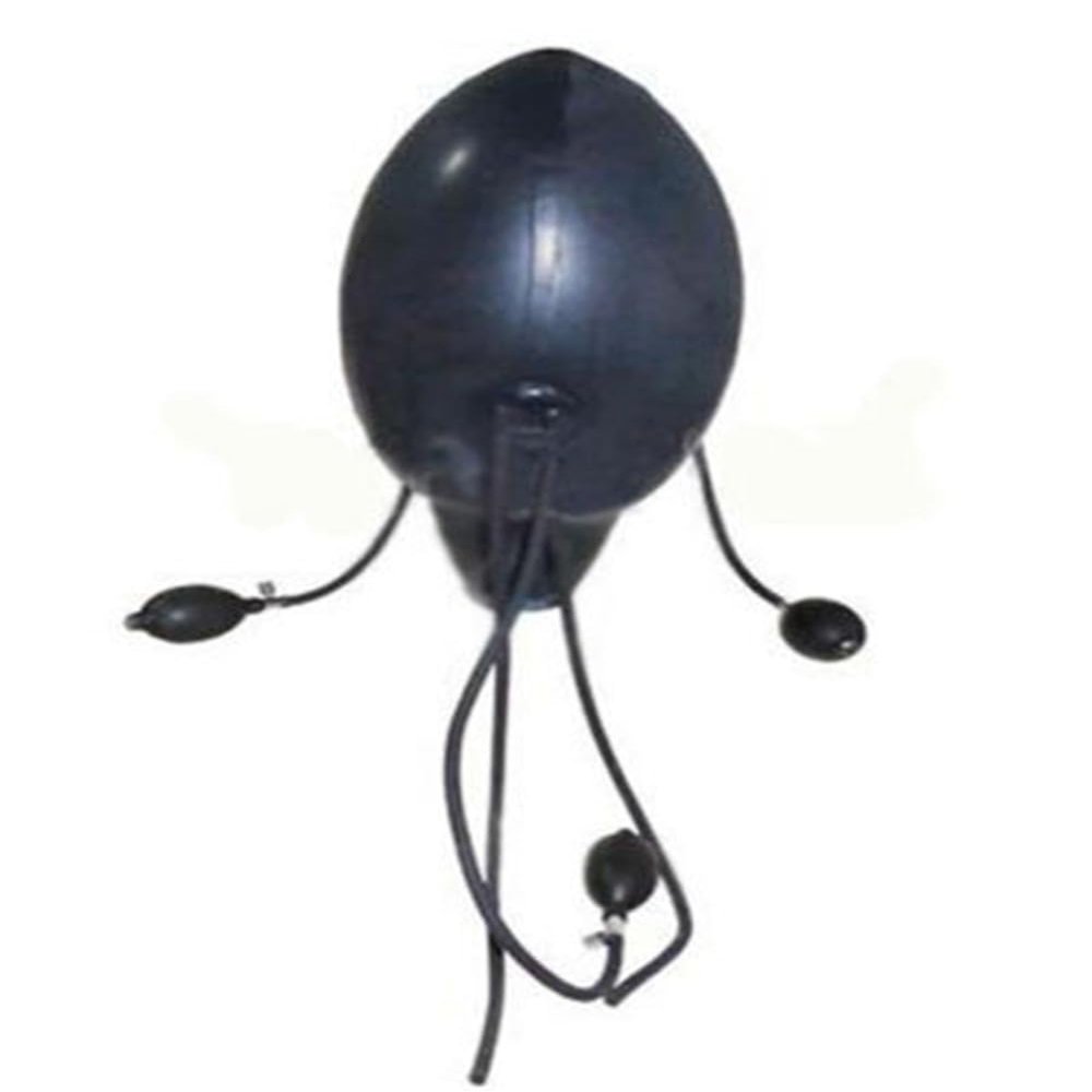 AiCc stylists Latex Inflatable Hood Ball Latex Inflatable Mask Custom Made for Choking Games (XL), X-Large, Black