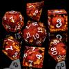 ARUOHHA Liquid Core DND Dice Set, 7pcs Resin Sharp Edged Dragons Dice Role Playing Games, RPG Silver Numbers Red Dungeons Polyhedral Dice with Gift Box D20 D12 D10 D8 D6 D4 view 2