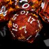 ARUOHHA Liquid Core DND Dice Set, 7pcs Resin Sharp Edged Dragons Dice Role Playing Games, RPG Silver Numbers Red Dungeons Polyhedral Dice with Gift Box D20 D12 D10 D8 D6 D4 view 3