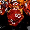 ARUOHHA Liquid Core DND Dice Set, 7pcs Resin Sharp Edged Dragons Dice Role Playing Games, RPG Silver Numbers Red Dungeons Polyhedral Dice with Gift Box D20 D12 D10 D8 D6 D4 view 4