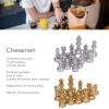 PCS Chess Pieces, 1.93in King Figures Replacement Chess Pieces Portable Gold and Silver Chess Pieces for Chess Game Board view 2