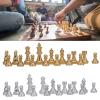 PCS Chess Pieces, 1.93in King Figures Replacement Chess Pieces Portable Gold and Silver Chess Pieces for Chess Game Board view 3