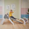 Avrlp Pikler Triangle Climbing Set for Toddler 7 in 1 Rainbow Indoor Climber Set Foldable Montessori Wooden Climbing Toy with Ramp and Arch Indoor Gyms Playground for Toddlers Kids view 3