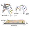 Avrlp Pikler Triangle Climbing Set for Toddler 7 in 1 Rainbow Indoor Climber Set Foldable Montessori Wooden Climbing Toy with Ramp and Arch Indoor Gyms Playground for Toddlers Kids view 4