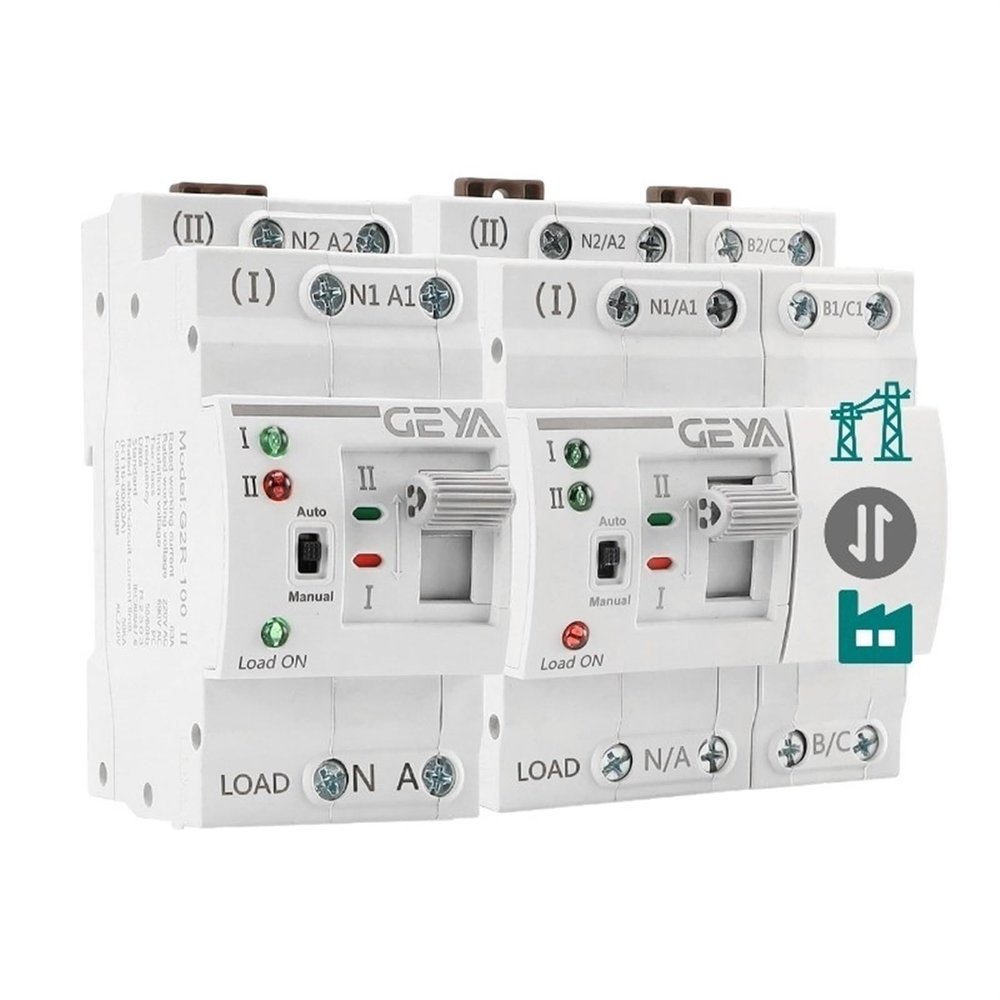PGMTDEFXJO G2R Din Rail 2P 4P ATS Dual Power Automatic Transfer Switch Electrical Selector Switches Uninterrupted Power 25A 40 63A(Color:G2R 2P 40A,Size:220V)