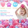 Heopeis Ball Pit Balls for Toddlers, 100 200 Plastic Balls for Ball Pit, Star Heart Ball 3 Shapes for Kids Pool, Party Banner, Friednship Bracelet,Pastel Balls for Baby Girl Decorative Bedroom view 2