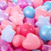 Heopeis Ball Pit Balls for Toddlers, 100 200 Plastic Balls for Ball Pit, Star Heart Ball 3 Shapes for Kids Pool, Party Banner, Friednship Bracelet,Pastel Balls for Baby Girl Decorative Bedroom view 3