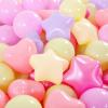 Heopeis Ball Pit Balls for Toddlers, 100 200 Plastic Star Heart Balls for Ball Pit, Party Banner, Friednship Bracelet, Baby Shower Wall Hangings Pastel Balls for Baby Girl Decorative Bedroom view 2