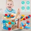 Montessori Toddler Tool Set - 33 PCS Wooden Kids Tools with Box / Bench, Montessori Educational Pretend Play Preschool Toys Gifts for 2 3 4 5 Year Old Boy Girl Kids, STEM Fine Motor Skills Tool Set view 2
