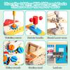 Montessori Toddler Tool Set - 33 PCS Wooden Kids Tools with Box / Bench, Montessori Educational Pretend Play Preschool Toys Gifts for 2 3 4 5 Year Old Boy Girl Kids, STEM Fine Motor Skills Tool Set view 4