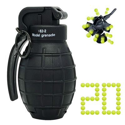 Toy-Hand Grenade for CS Battle Game, with 20 Foam Ammo Tactical CS-Grenade Toy for Age 14 Years Old and up