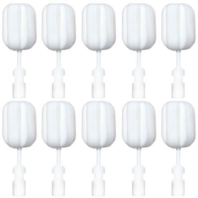 Bottle Brush Sponge Replacement Head 10 PCS Durable Soft Sponge Brush Head Environmental Protection Cup Cleaner Brush Refill Heads Without Handle (Sponge Brush Head 10PCS)