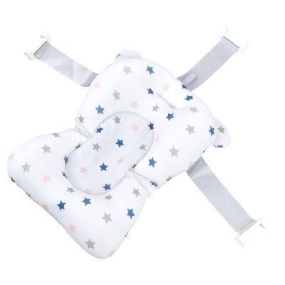 Baby Bath Cushion Pad Newborn Bath Bed Adjustable Baby Shower Mat Non Slip Soft Mesh Padded Infant Bathtub Support Foldable Baby Bath Seat Back Body Pillow Infant Bather