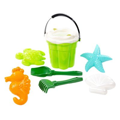 Cavallino Toys Cavallino Classic Bucket with Green Sand Shapes, 9dlg.