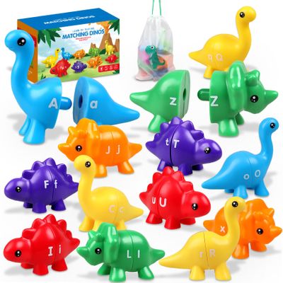 Anzimo Toddler Dinosaur Montessori Toys for 1 2 3 4 Year Old Boy Girl Birthday Gift - Kids Preschool Learning Activities Educational Travel Outdoor Sensory Toys for Toddlers 1-3