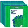 Bestoyz Building Bricks Baseplates 8PCS Multipack, 32x32 Stud in Blue & Green for Building Blocks Creations Sized 10x10 inches (25.5x25.5 cm) view 1