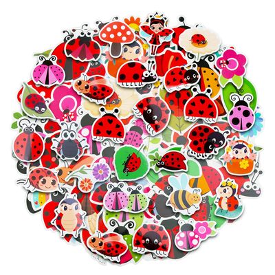 100 Pack Ladybug Stickers, Lady Bug Party Favors, Birthday Decorations