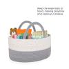 Oliver & Emilia Diaper Caddy - Portable Woven Baby Organizer Basket w/Handle, Nursery Changing Caddies & Dividers, Dresser Organizer, Cotton Rope Stuff Holder, Wipes Storage, Must Haves Newborn, Gift view 3
