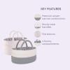 Oliver & Emilia Diaper Caddy - Portable Woven Baby Organizer Basket w/Handle, Nursery Changing Caddies & Dividers, Dresser Organizer, Cotton Rope Stuff Holder, Wipes Storage, Must Haves Newborn, Gift view 4