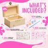 10 Sets Jewelry Box Painting Set for Kids with Stickers - Bulk Stockings & Birthday Goodie Bag Stuffer - Kids Party Favors Toy Return Gifts - Unfinished Wooden Treasure Boxes For Arts & Craft view 2
