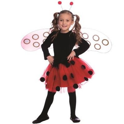 212 Main Ladybug Dress Costume, Medium - Age 8 to 10 Multicoloured