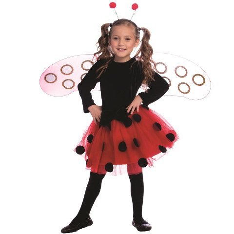212 Main Ladybug Dress Costume, Medium - Age 8 to 10 Multicoloured