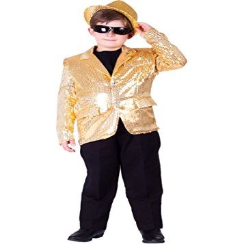 212 Main Kids Gold Sequined Blazer Medium - Age 8 to 10