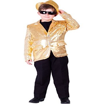 212 Main Kids Gold Sequined Blazer Medium - Age 8 to 10
