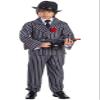212 Main Pinstriped Gangster Boys Costume, T4 Multicoloured view 1