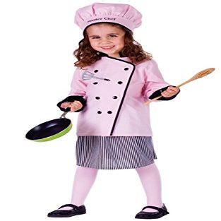 212 Main Master Girl Chef Costume, T4, Black