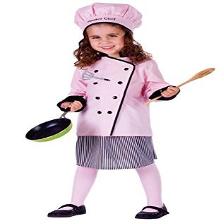 212 Main Master Girl Chef Costume, T4, Black