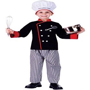 212 Main Executive Boy Chef Costume, Large - Age 12 to 14 Black