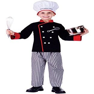 212 Main Executive Boy Chef Costume, Large - Age 12 to 14 Black