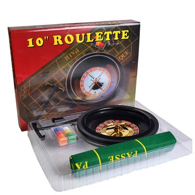 NIHUIFA Casino Roulette 10 Inch Roulette Game Set with Tablecloth Chips for Party Funny Tools Entertainment Board Game Casino Roulette Game