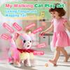 Colorful Leash Walking Cat for Girls Set Toy Interactive Talking Singing Cat Kids Remote Control Walking Kitten Dancing Kitten Mimicking Robotic Kitty That Meow and Purrs Robot for Toddlers Baby view 2