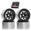 REDSPIDER2.2 beadlock Wheels4Pcs,Aluminum 2.2 Wheels Made by CNC Machiningfor 1/10 RC Rock Crawler Car Axial Wraith RR10 SCX10 90046 YETI D90 CC01 RC Crawler Car Upgrade Parts (Black) view 1