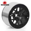 REDSPIDER2.2 beadlock Wheels4Pcs,Aluminum 2.2 Wheels Made by CNC Machiningfor 1/10 RC Rock Crawler Car Axial Wraith RR10 SCX10 90046 YETI D90 CC01 RC Crawler Car Upgrade Parts (Black) view 2