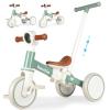 Bautia Kids Tricycle for Toddlers 1-3 with Push Handle, 5 in 1 Baby Balance Bike Toy for 1-4 Years Old Boys Girls Gift with Removable Pedals, Mint (No Parent Steering Version) view 1