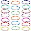 Asivsa 20 Pcs Friendship Bracelets for Teen Girls Preppy Letter Beaded Bracelets Bulk Colorful Stretch Kids Bracelet for Girls Women Set Jewelry view 1