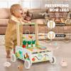 Wooden Baby Walker, Baby Push Walker, Adjustable Speed Baby Walker with Wheel, Toddler Activity Center Toys, Montessori Farm Walker Toy with Shape Sorter, Carrot Harvest for Boys and Girls view 2