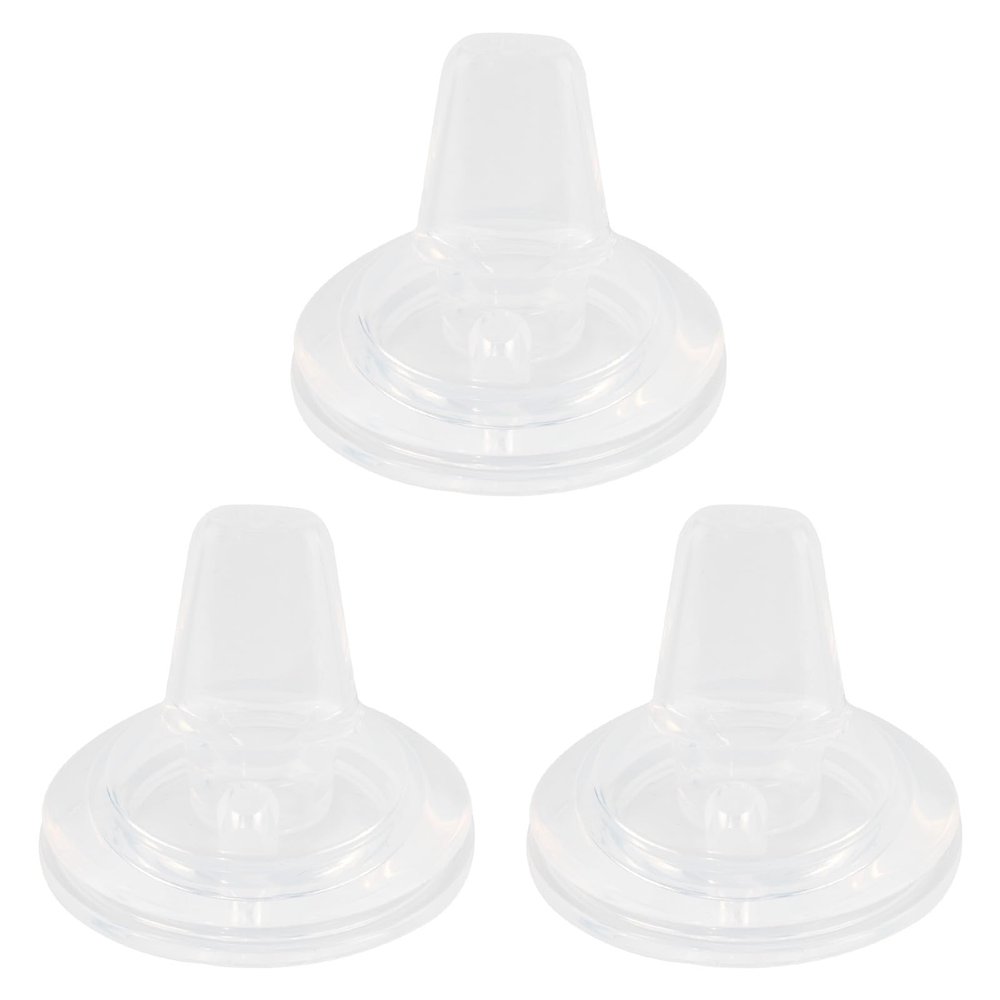 Sippy Cup Nipples for Lansinoh Baby Bottles, Soft 100% Silicone Sippy Spout Nipples, Variable Flow, 6m+, 3 Count
