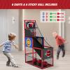HYES Basketball Arcade Game Indoor Outdoor, Kids Basketball Hoop with 4 Balls & Pump, Single Shot Basketball Game at Home, Carnival Games Sport Toys for Boys Girls Teens view 4