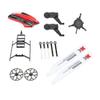 KingVal Replacement Canopy Landing Gear Swashplate Propeller Rotor Clip Main Gear Pull Rod RC Spare Parts Combo Compatible with WLtoys XK K110S RC Helicopter view 1