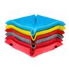 NIHUIFA Felt Dice Tray Board Game Foldable Storage Box for Key Wallet Coin Sundries Diced Tomatoes Canned Organic, Light Grey view 3